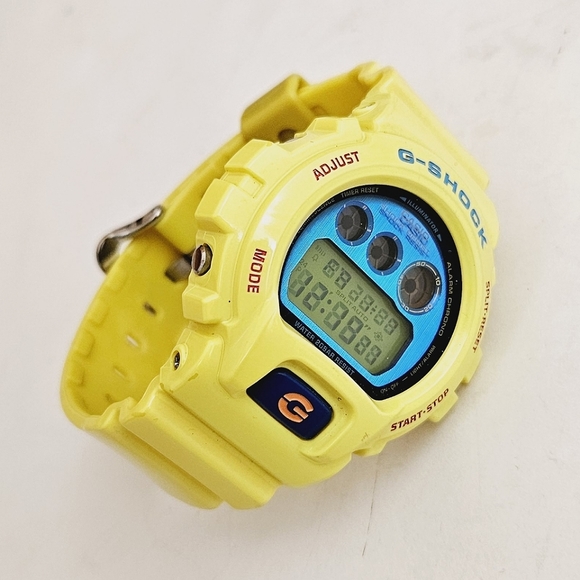 Rare CASIO G-SHOCK Watch Yellow Metallic Blue Third Eye W-6900PL - Picture 2 of 9